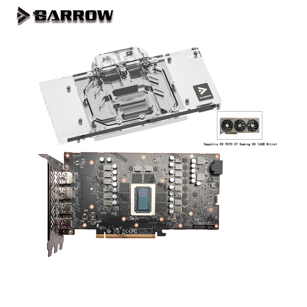 Rx 9070 16Gb - Barrow GPU Water Block For Sapphire