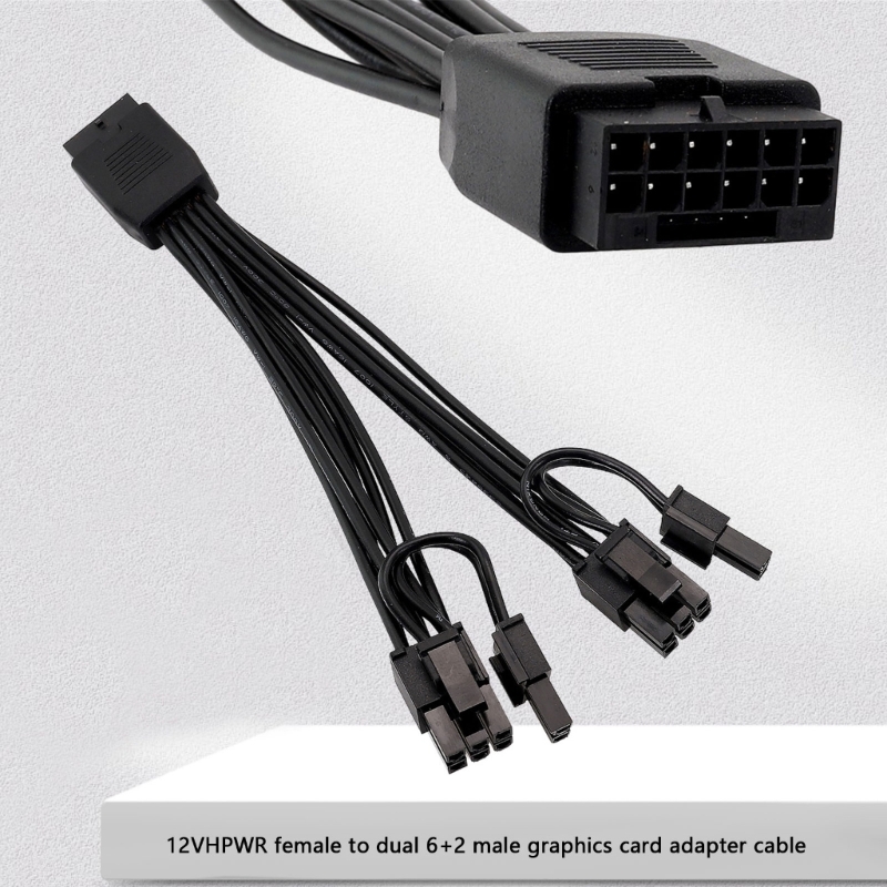 Dual 8Pin To 16Pin 12Vhpwr Cable - 16 Pin Female To Dual 8