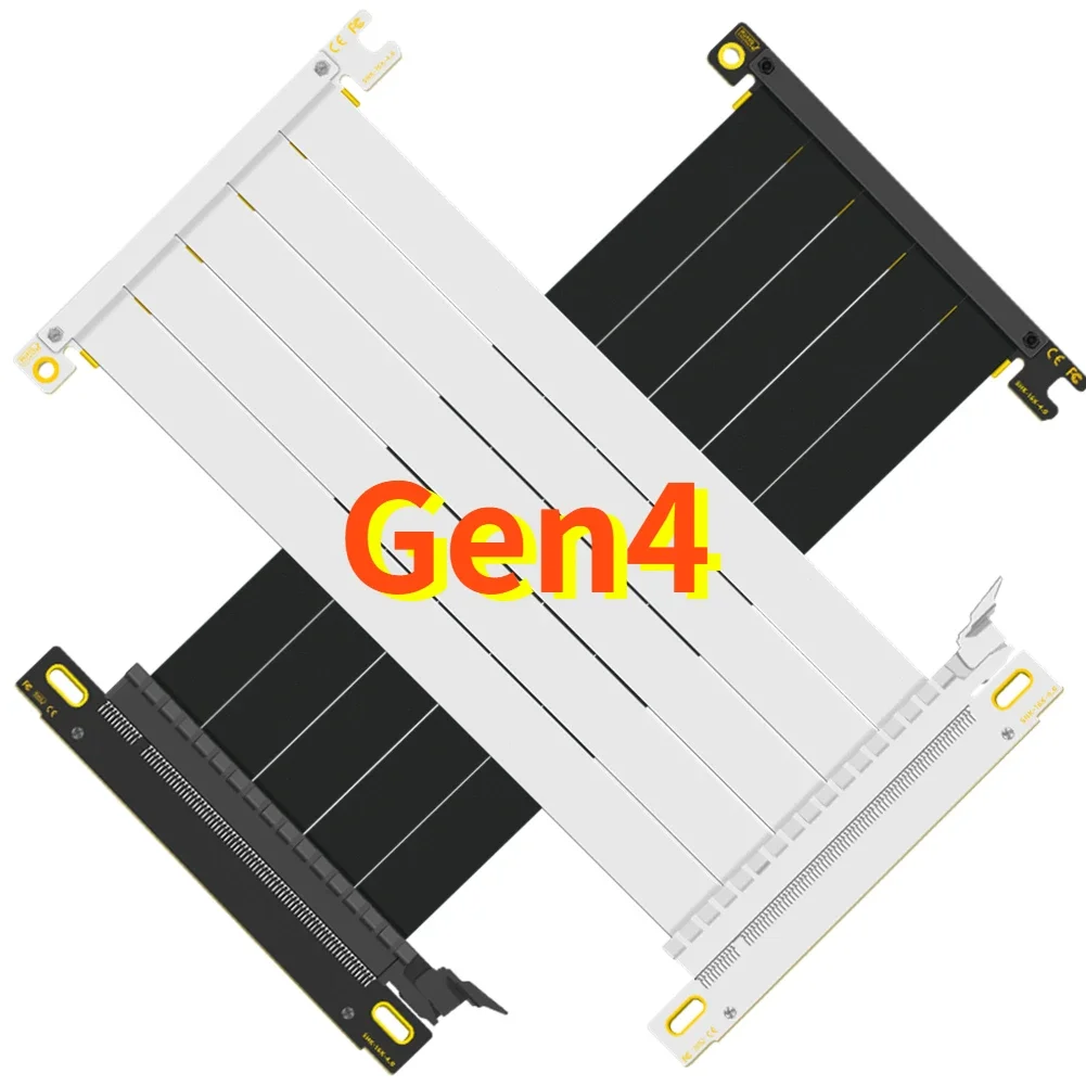 Itx Gpu Riser Pcie 4.0 16X - Black White Double Reverse Graphics Card