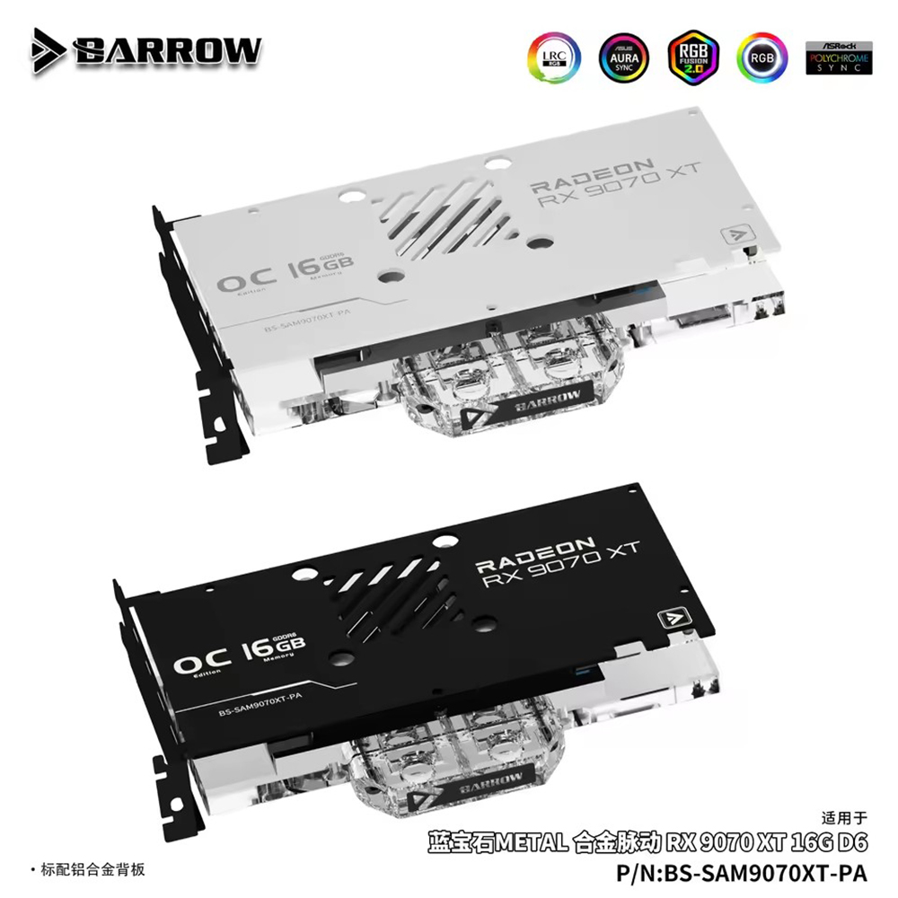 Barrow GPU Water Block For SAP - огляд і ціна Rx 9070 Xt