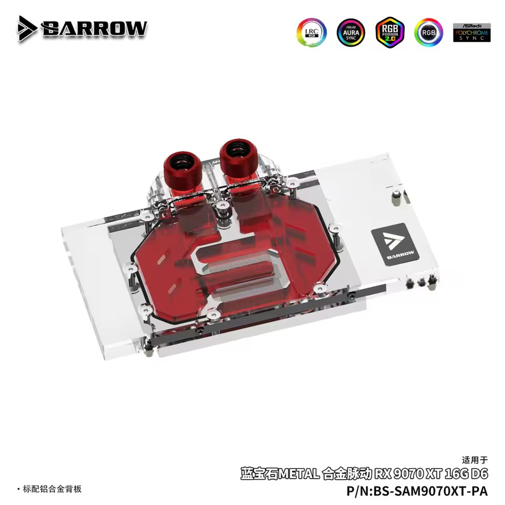 Barrow GPU Water Block For SAP - огляд і ціна Rx 9070 Xt