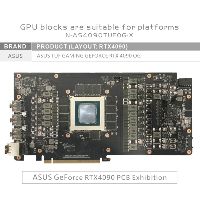 Bykski GPU Block Use for ASUS  - огляд і ціна Rtx 4090 Water Block