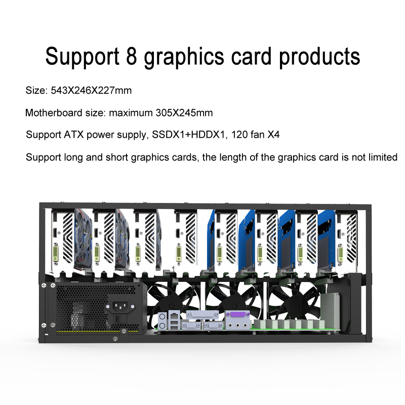 Mining Case Rack Motherboard B - огляд і ціна Gpu Mining Rig Frame 8 Gpu