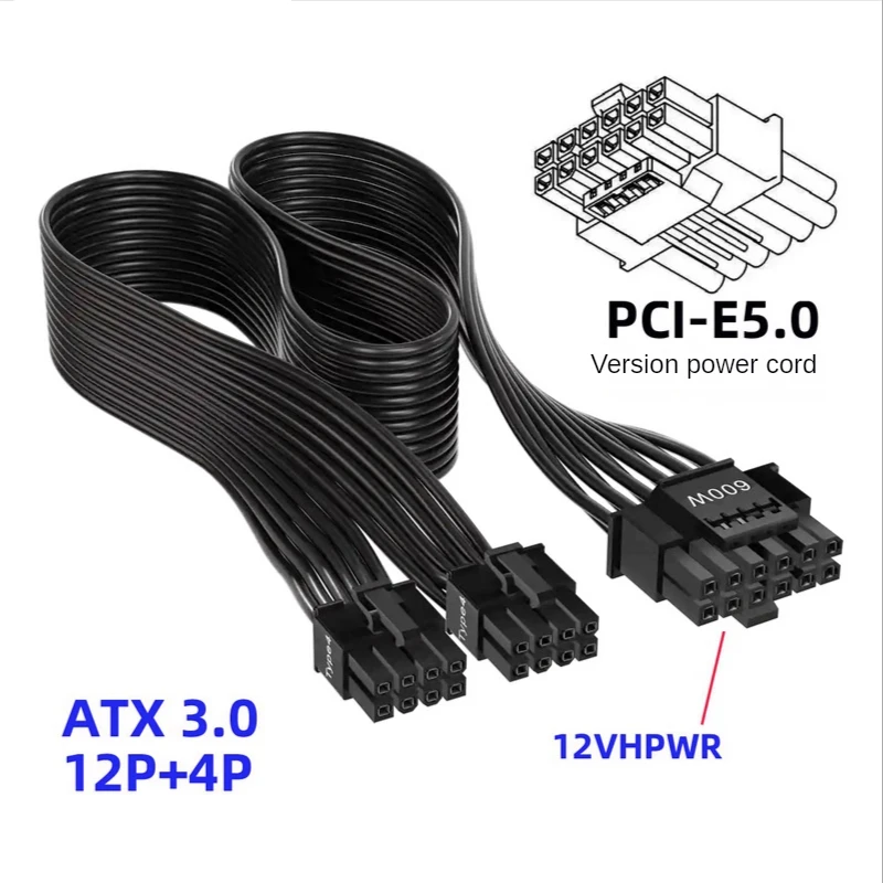 12VHPWR ATX3.0 PCI-E 5.0 Power - огляд і ціна Dual 8Pin To 16Pin 12Vhpwr Cable