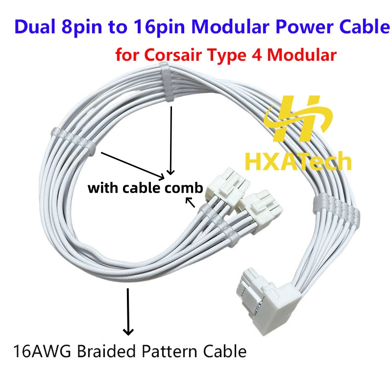 High Quality16AWG Braided Patt - огляд і ціна Dual 8Pin To 16Pin 12Vhpwr Cable