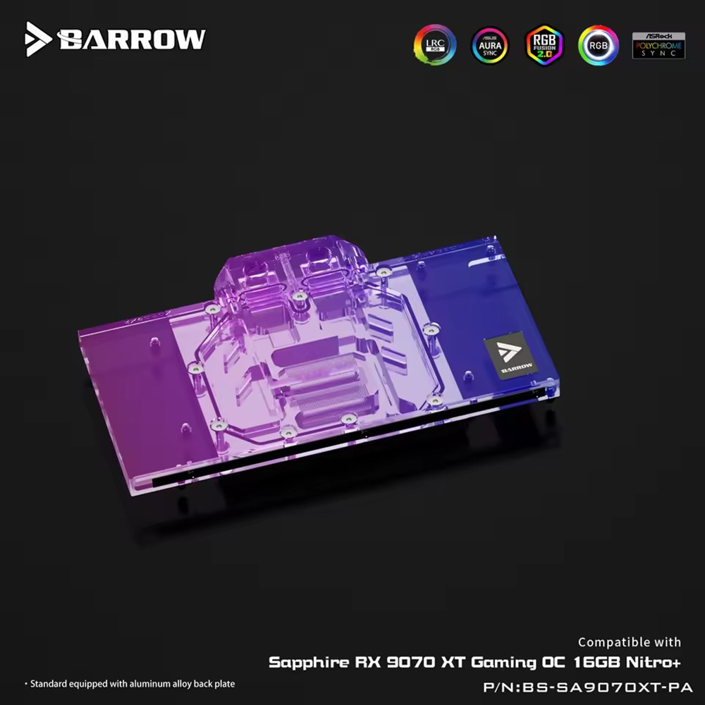Barrow GPU Water Block For Sap - огляд і ціна Rx 9070 16Gb