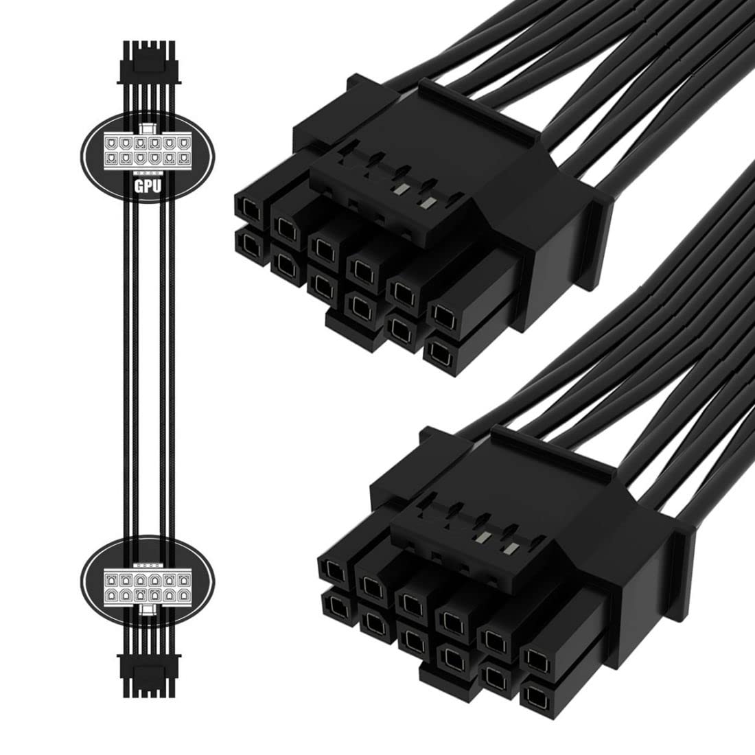 12VHPWR ATX3.0 PCI-E 5.0 Power - огляд і ціна Dual 8Pin To 16Pin 12Vhpwr Cable