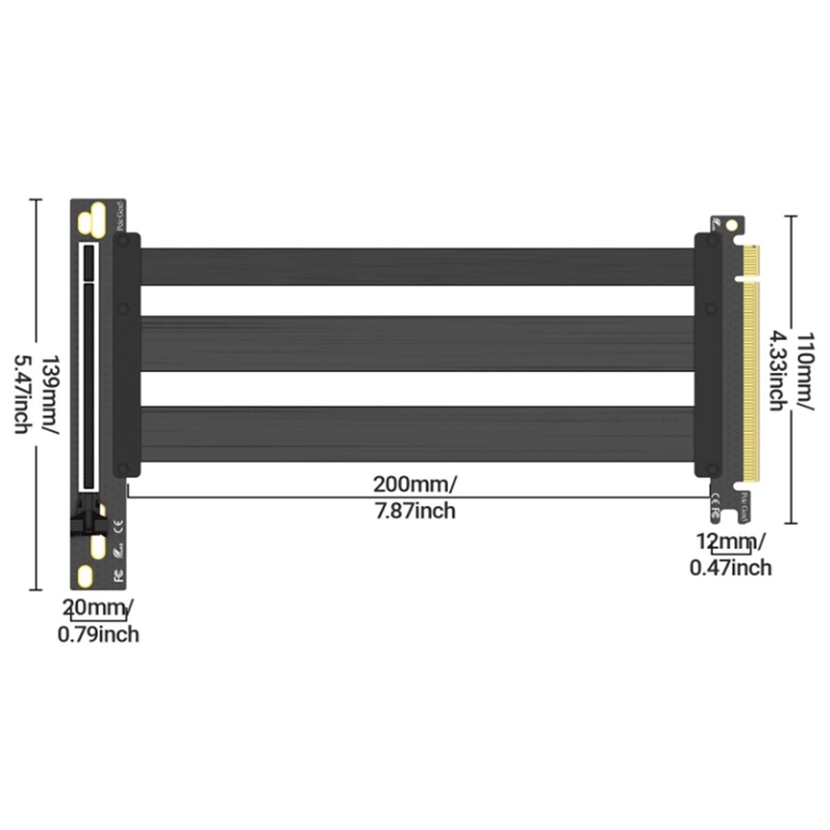 PCIe 5.0 Riser Cable GPU Verti - огляд і ціна Pcie 5.0 Gpu Riser Cable