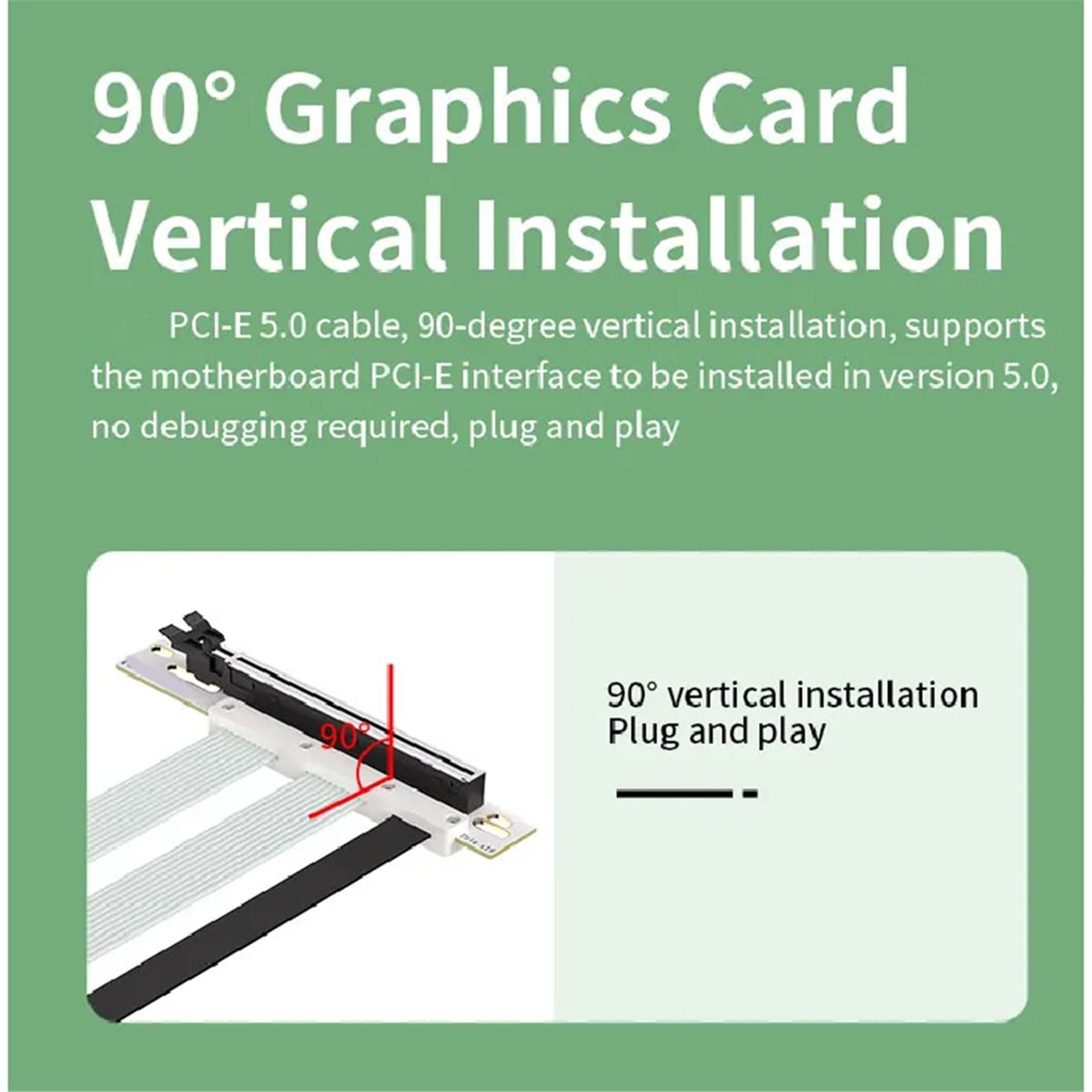 2026 NEW 20cm PCI-E 5.0 X16 Ri - огляд і ціна Pcie 5.0 Gpu Riser Cable