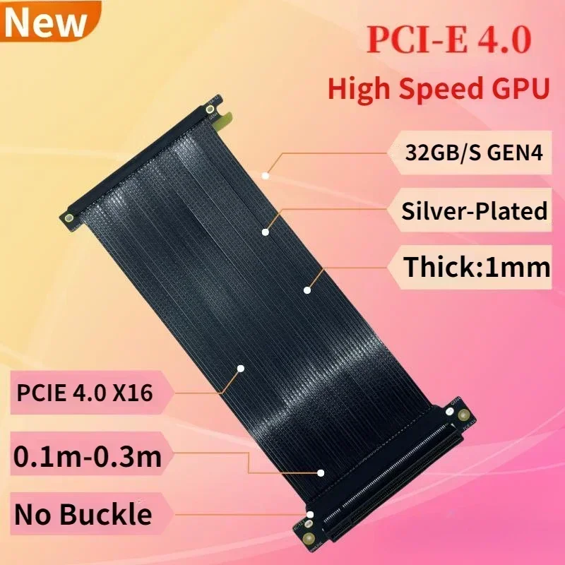 Silver-Plated Single Reverse 1 - огляд і ціна Itx Gpu Riser Pcie 4.0 16X