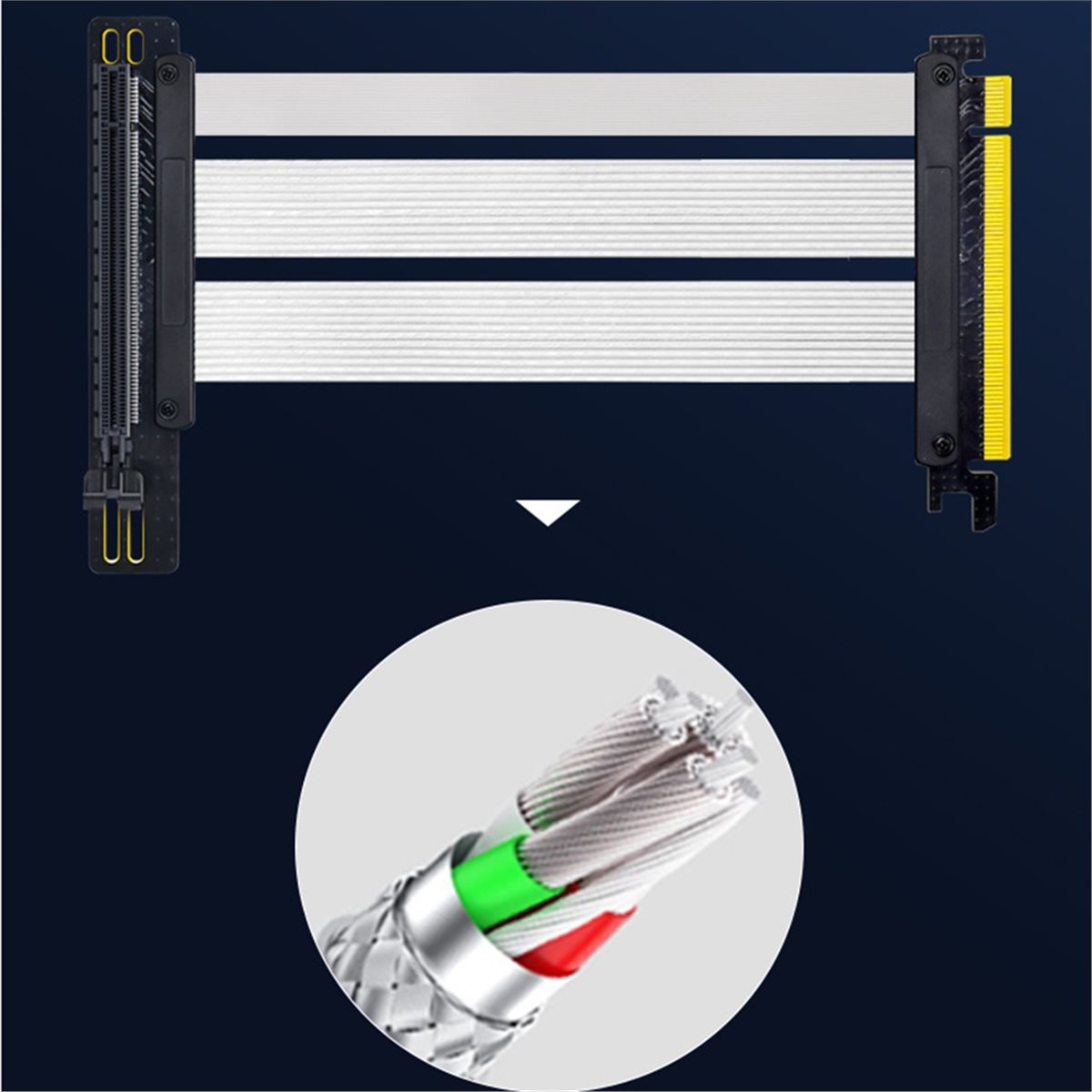 HDL PCIe 5.0 X16 Riser Cable f - огляд і ціна Pcie 5.0 Gpu Riser Cable