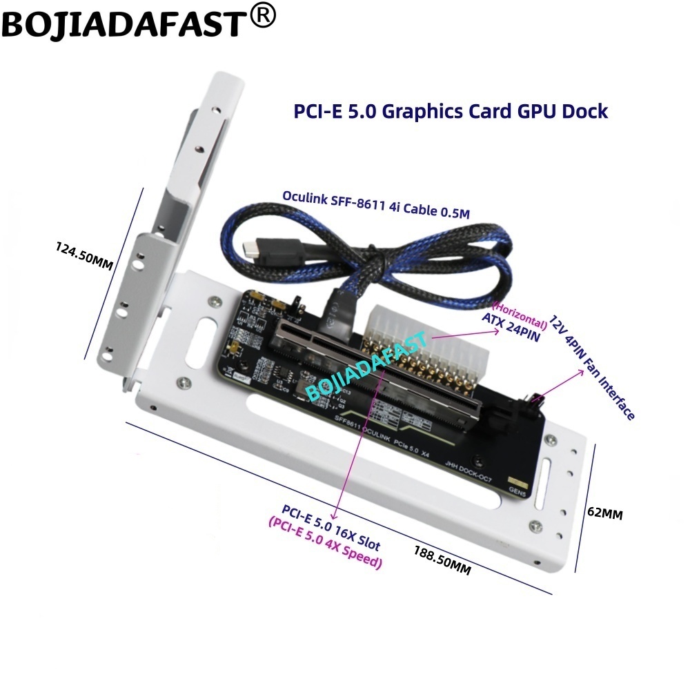 PCI-E 5.0 16X GEN5 Adapter Car - огляд і ціна Pcie 5.0 Gpu Riser Cable