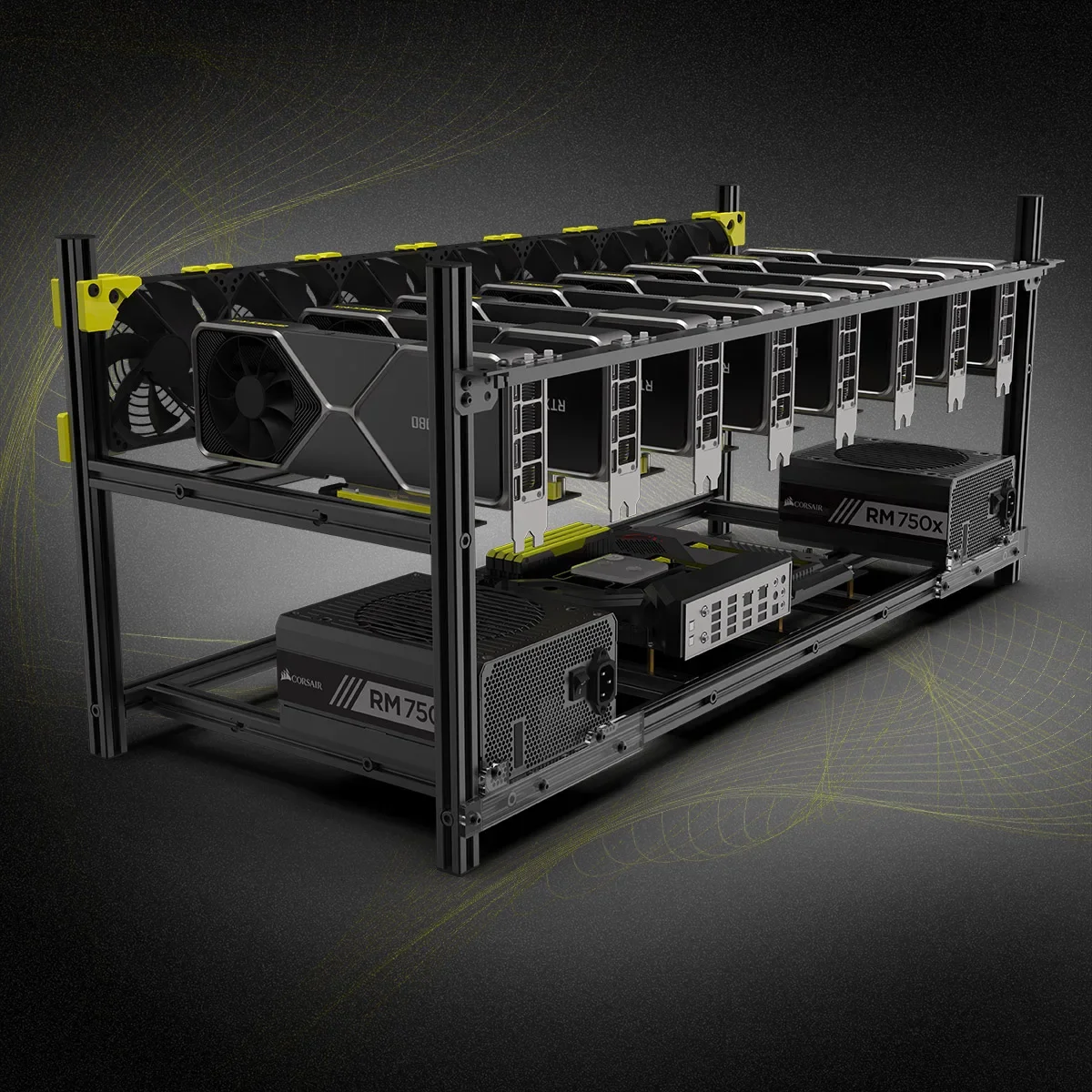 1pc 8 GPU Graphics card Alumin - огляд і ціна Gpu Mining Rig Frame 8 Gpu