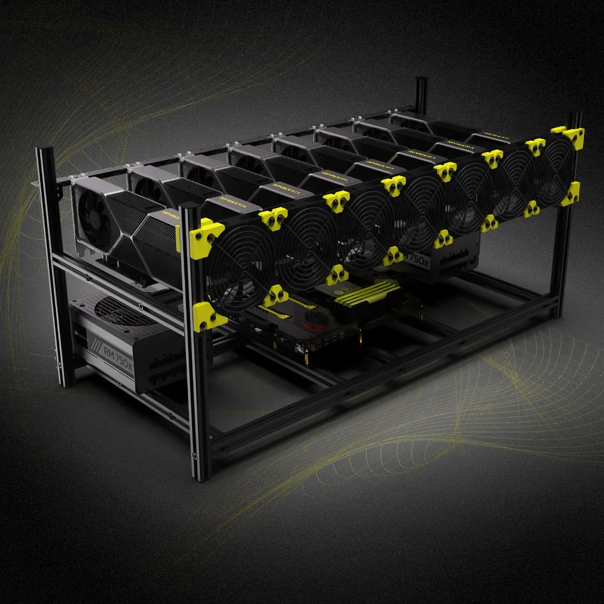 1pc 8 GPU Graphics card Alumin - огляд і ціна Gpu Mining Rig Frame 8 Gpu