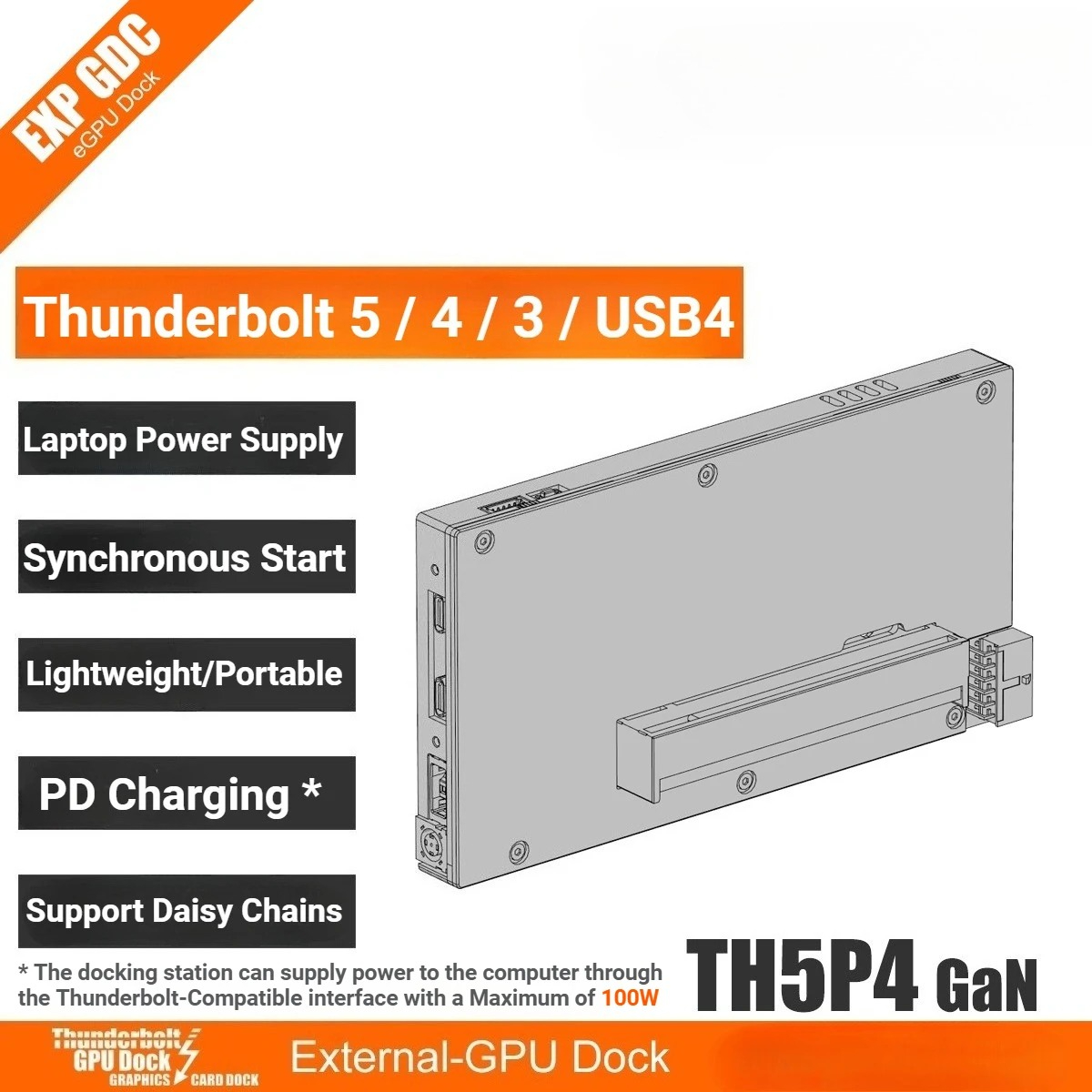 Upgraded TH5P4GaN Laptop Thund - огляд і ціна Gpu External Dock Egpu Thunderbolt 4