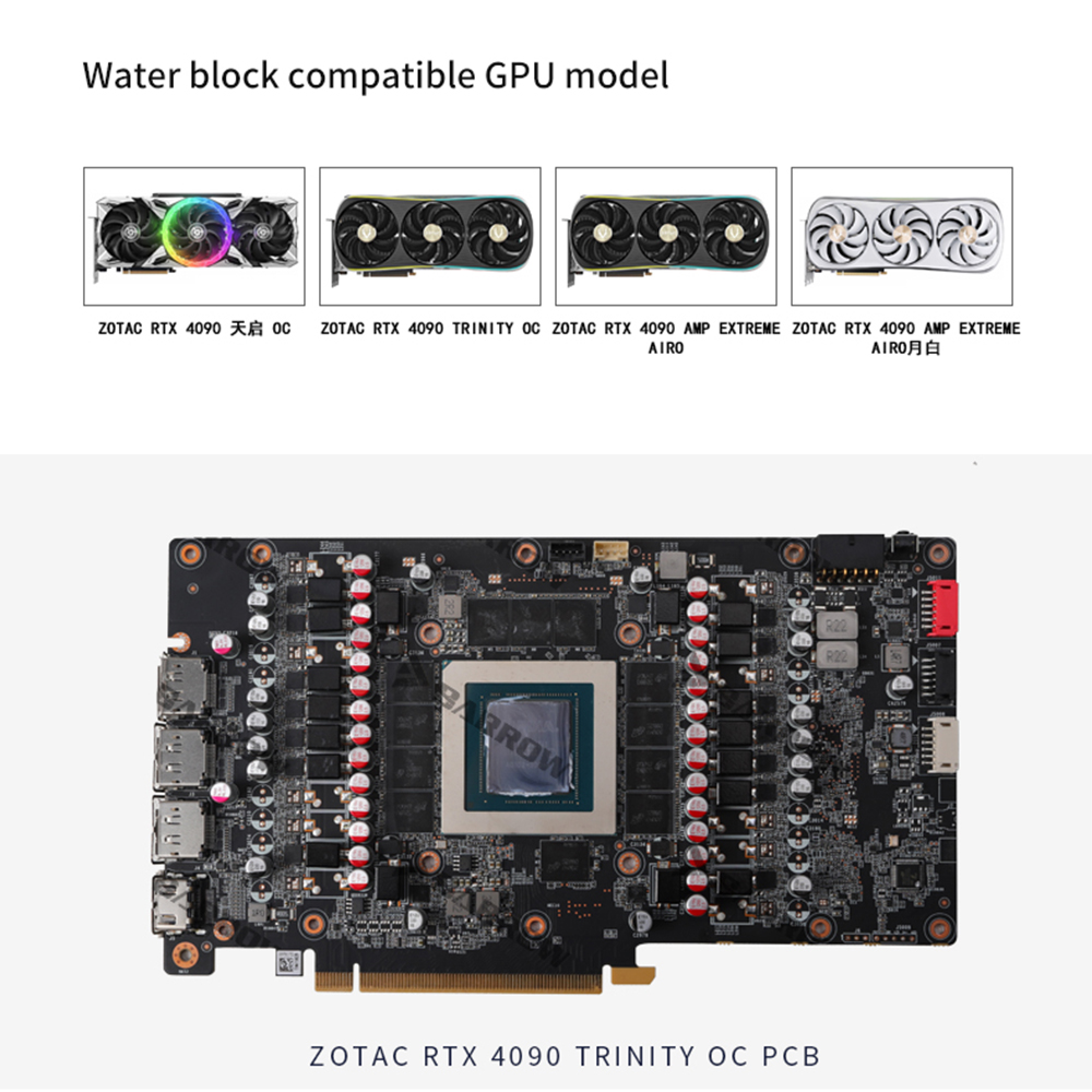 BARROW Water Block for ZOTAC G - огляд і ціна Rtx 4090 Water Block